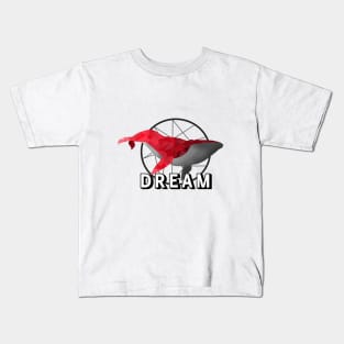 red dream whale Kids T-Shirt